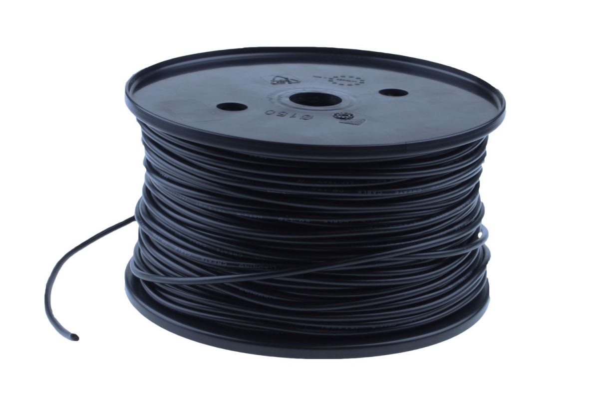 ENKELADERIGE KABEL PVC 0,35MM2 ZWART (1M-500/ROL)