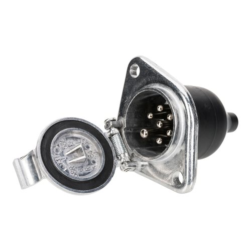 24V STEKKERDOOS ALUMINIUM 7-POLIG VLAKSTEKER AANSLUITING S-TYPE (005811.00)