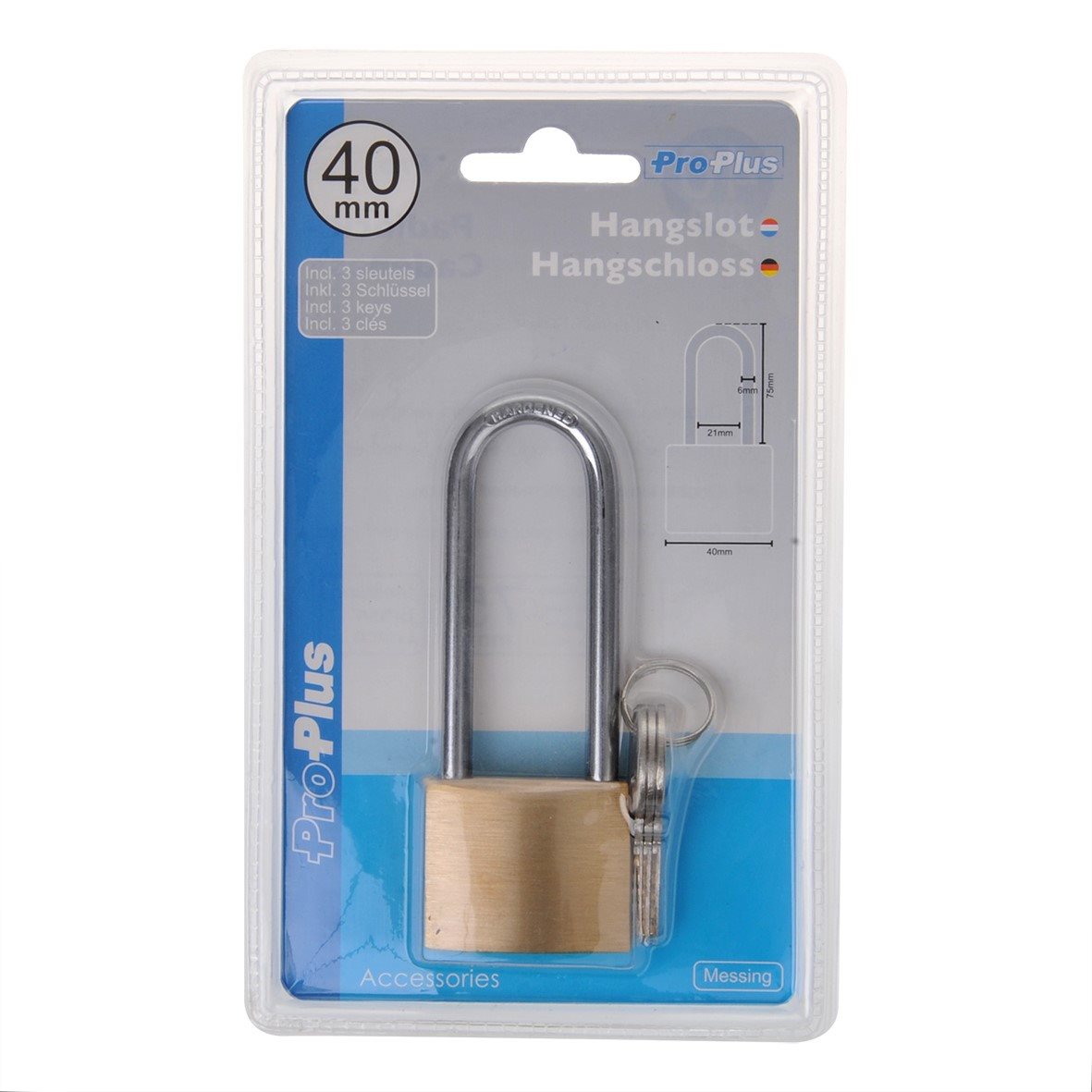 HANGSLOT 40MM MET LANGE BEUGEL 75MM 3