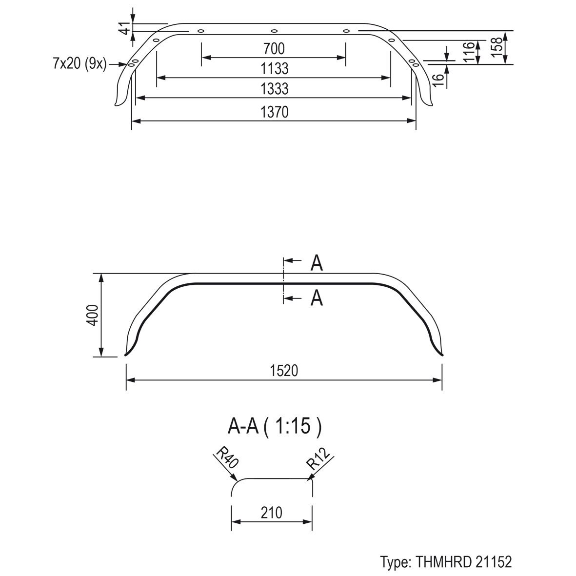 SPATSCHERM METAAL TANDEMAS 13/14 INCH (21152) 2