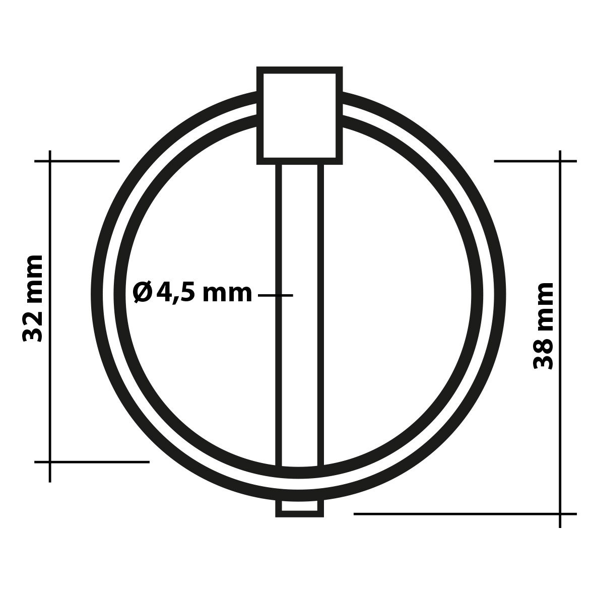BORGPEN 4,5MM MET RING 2