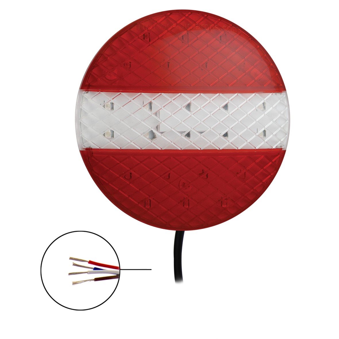 ACHTERLICHT 12/24V 3 FUNCTIES 140MM STF LED 4