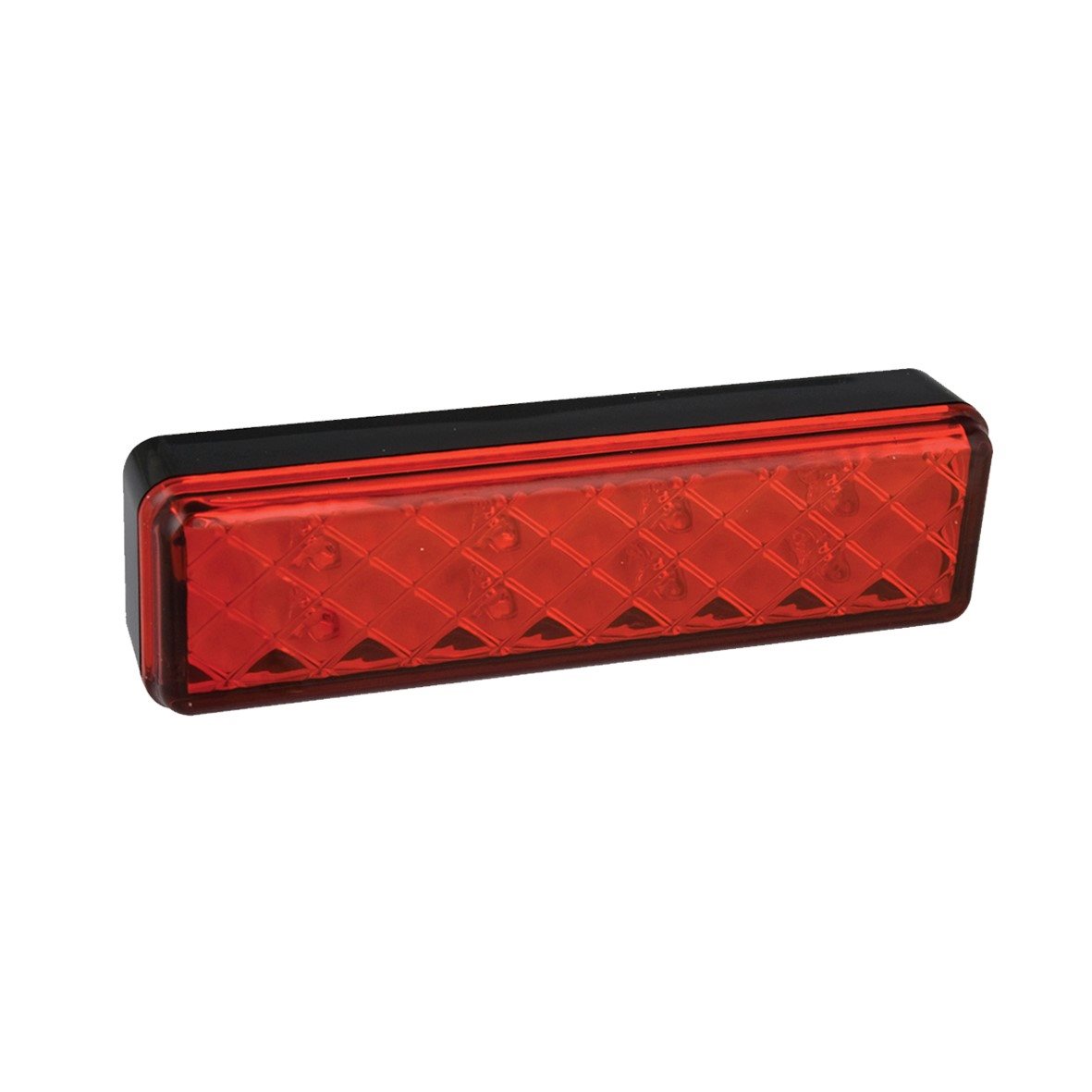 ACHTERLICHT 12/24V 2 FUNCTIES 135X38MM LED MET HOUDER ZWART