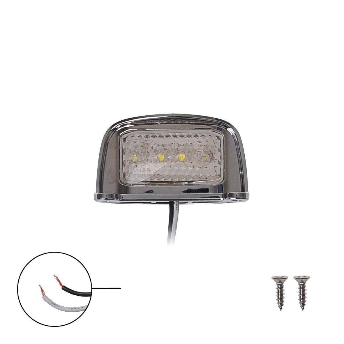 KENTEKENVERLICHTING 12/24V 76X41MM LED CHROOM 2