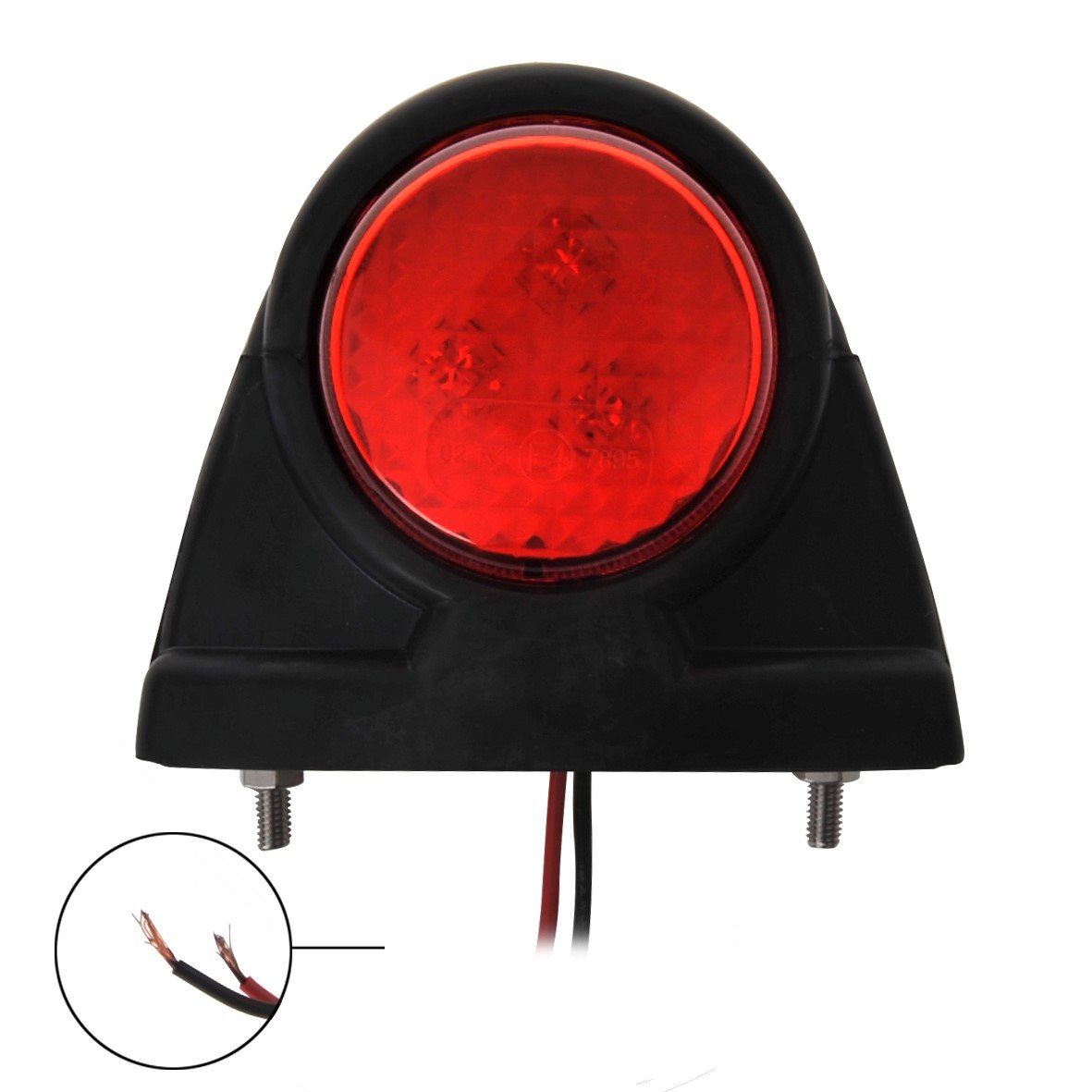 BREEDTELICHT 12/24V ROOD/WIT 101X82MM LED 2