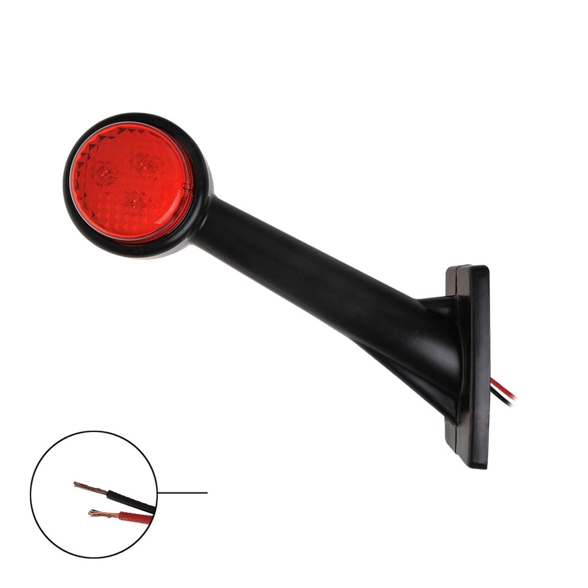 BREEDTELICHT 12/24V ROOD/WIT/ORANJE 166X193MM LED LINKS 2