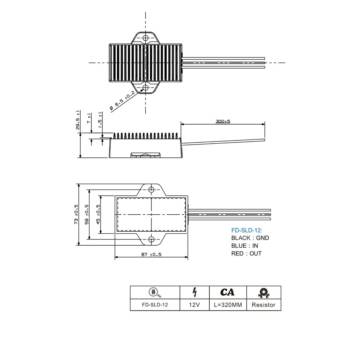 LED LIGHT PROCESSOR 12V VOOR 443945 / 443946 4
