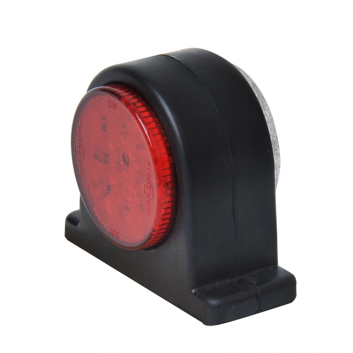 BREEDTELICHT ROOD/WIT 68X62MM 8LED