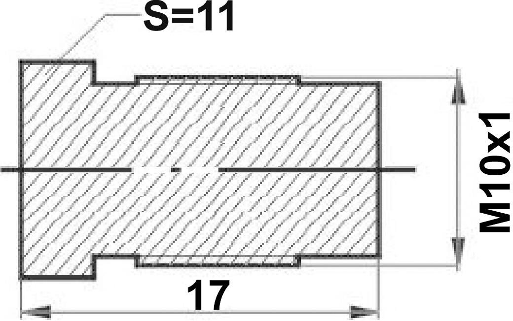 BOUCHON POUR MAMELON DE CONDUITE DE FREIN M10X1X17MM SW11 2