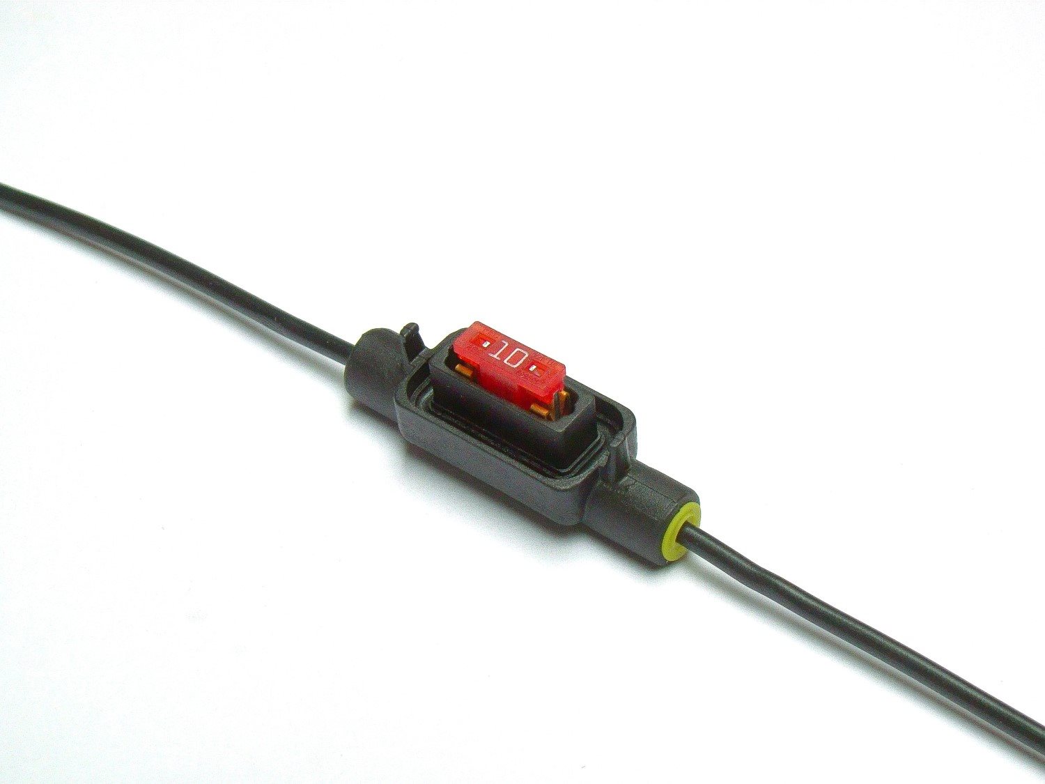 ZEKERINGHOUDER MINI LOW PROFILE 1,5MM² ZWARTE KABEL 2