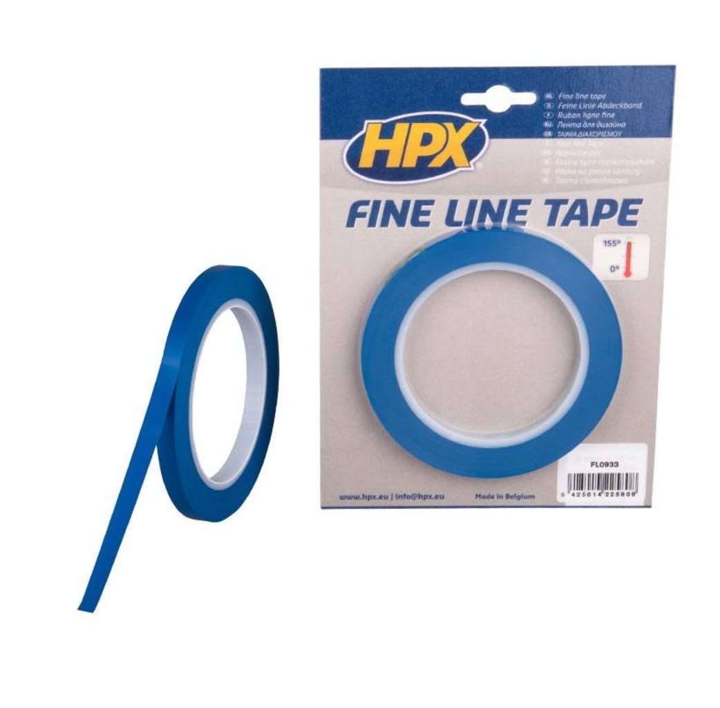 HPX FINE LINE TAPE (LINEERBAND) - BLAUW 9MMX33M