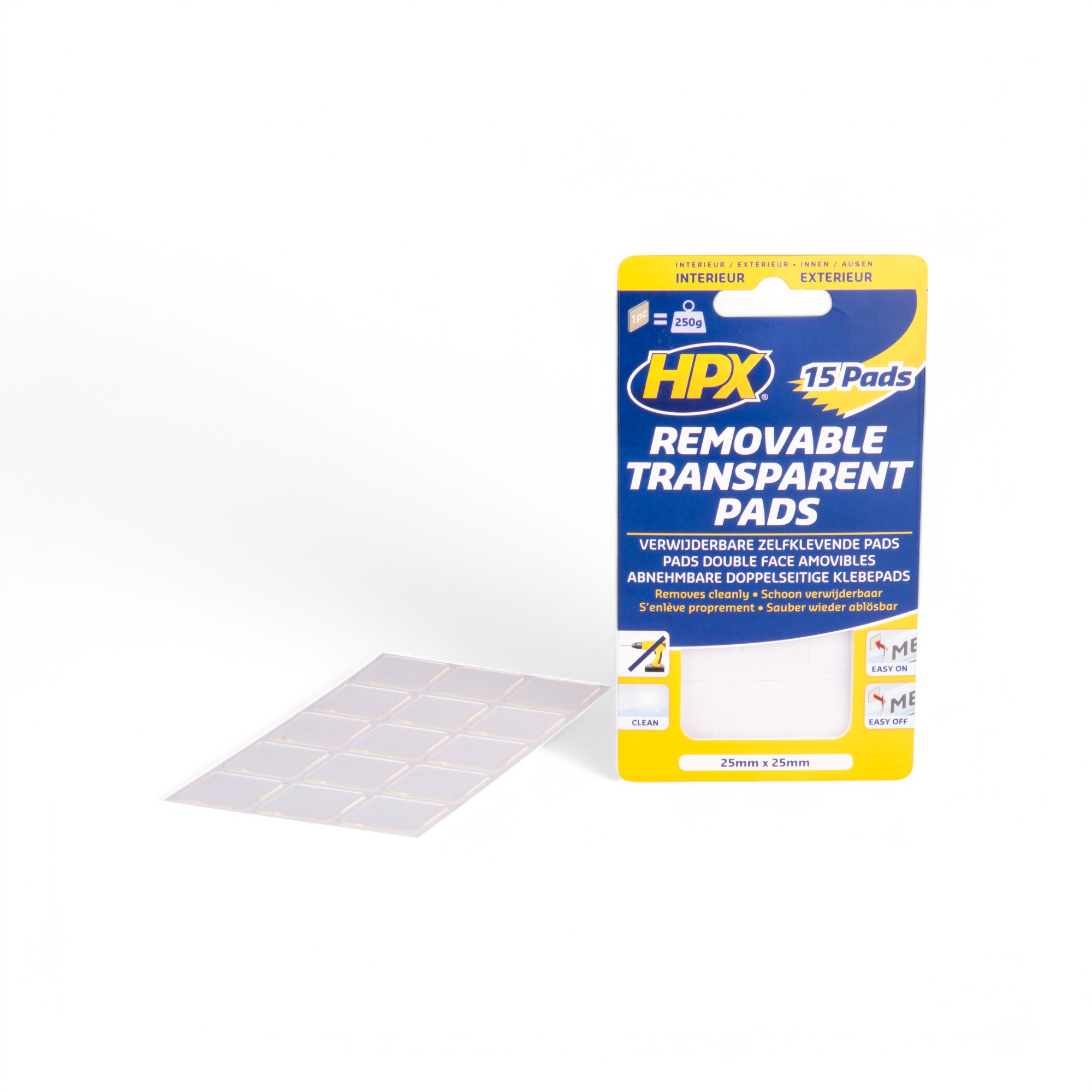 HPX ZELFKLEVENDE MARKERINGS- VLOERTAPE - GEEL/ZWART 50MMX33M