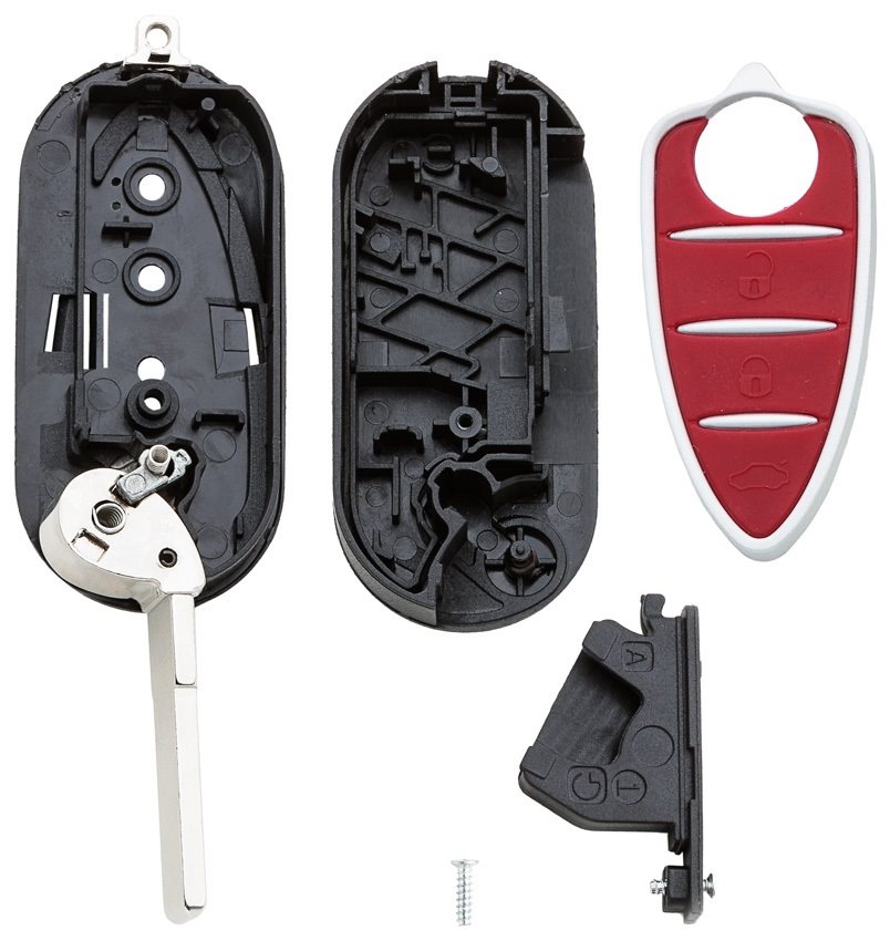 AUTOSLEUTEL ALFA -LEGE BEHUIZING- INCLUSIEF 3 BUTTONS