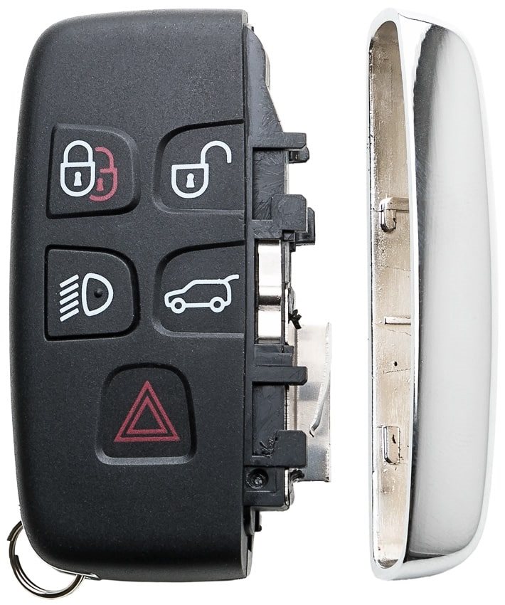 AUTOSLEUTEL LANDROVER -LEGE BEHUIZING- INCLUSIEF 5 BUTTONS