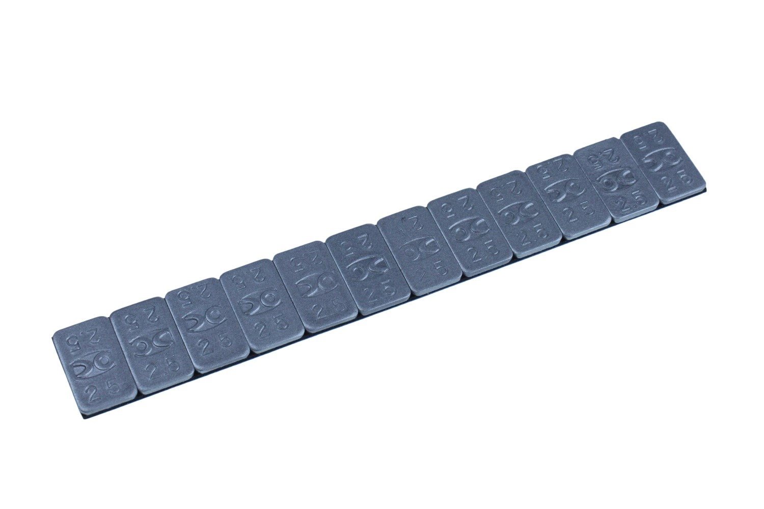 KLEEFGEWICHTEN ZILVER GECOAT FE-VZ H=2,8MM 12X2,5 GR