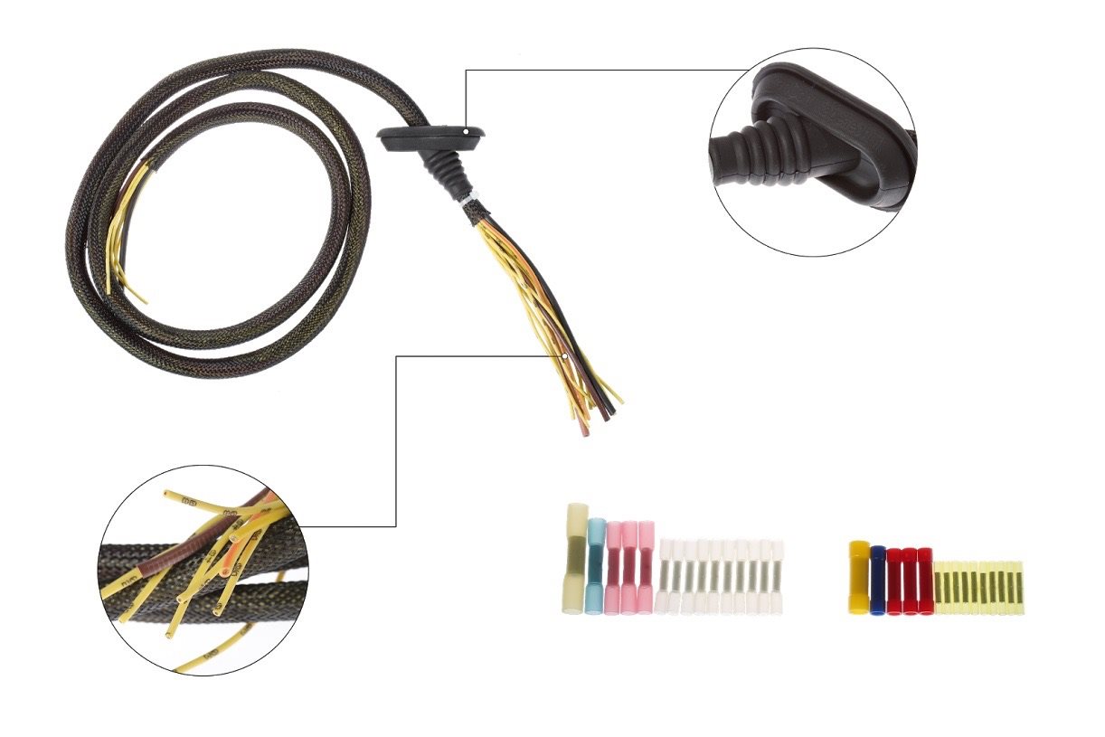 KABELBOOM REPARATIE KIT ACHTERKLEP LINKS BMW E61 + NRS OP KABEL