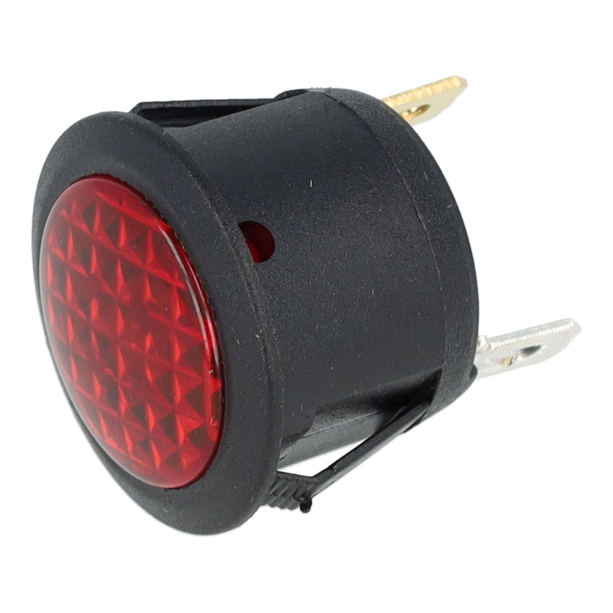 CONTROLE LICHT 20MM ROND LED ROOD 12V
