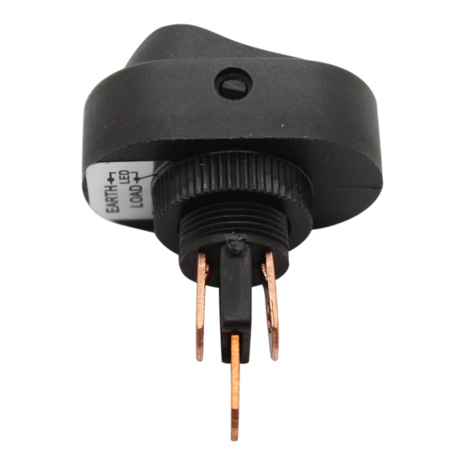 WIPSCHAKELAAR ON/OFF OVAAL 12V 16A , 12V ROOD LED 3