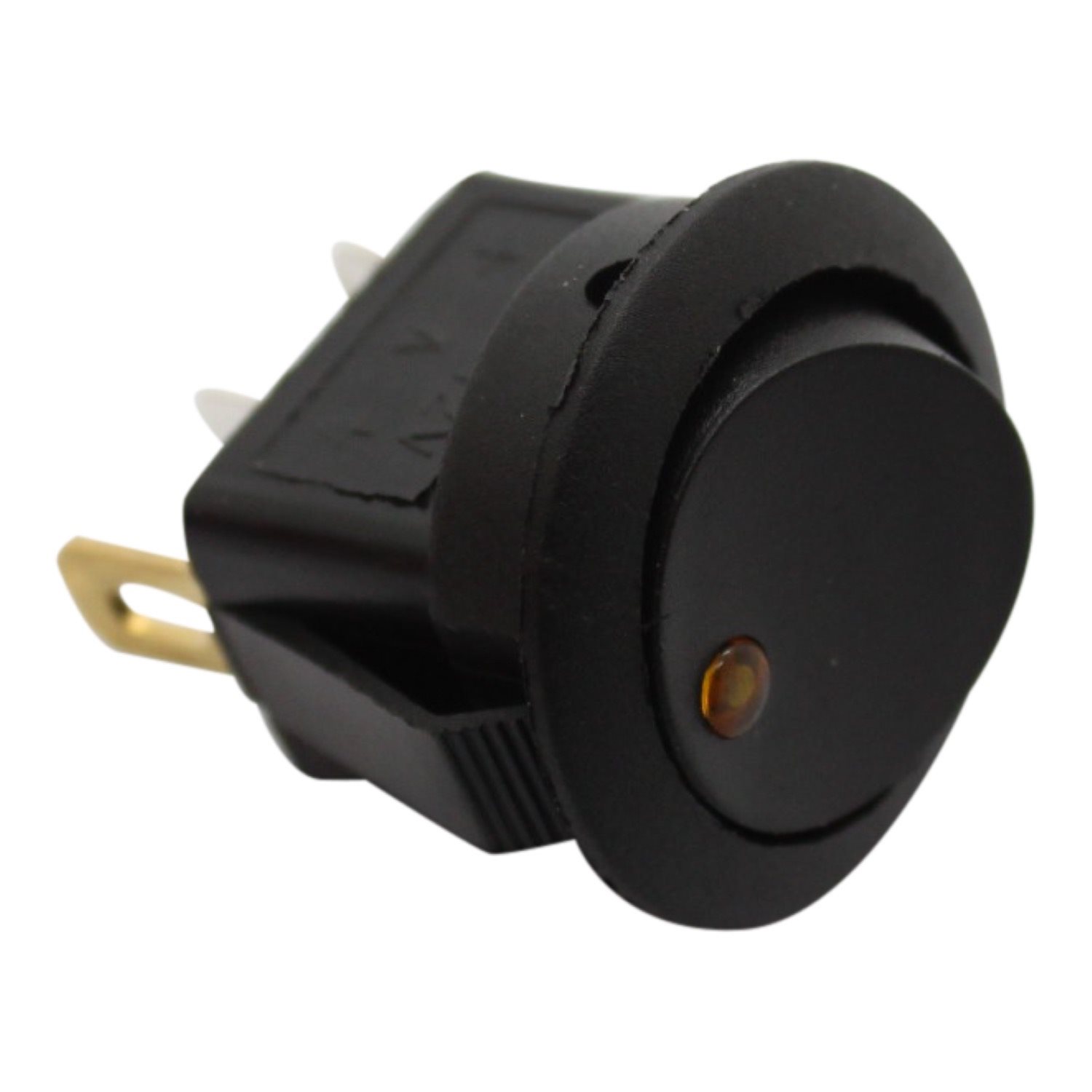 INTERRUPTEUR MINI ROND LED AMBRE