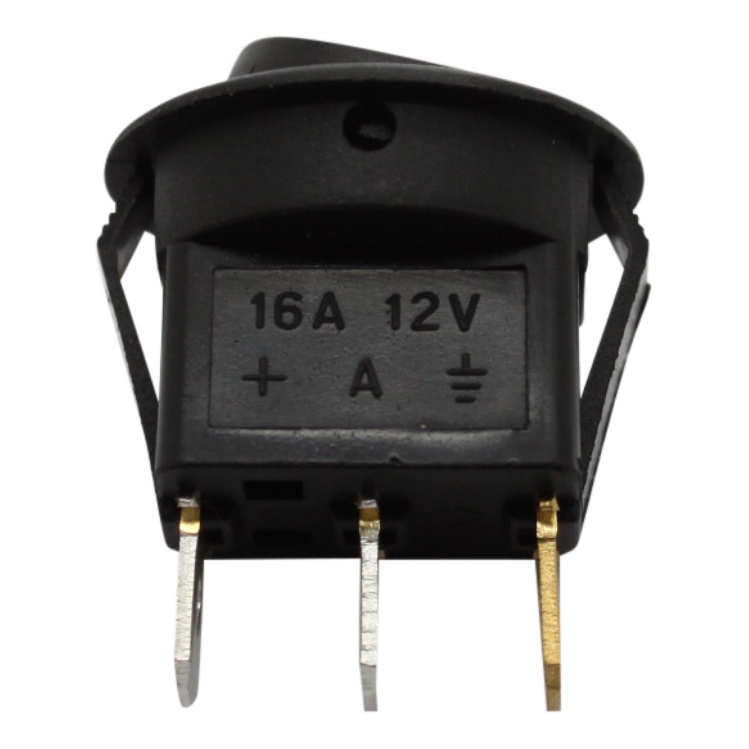 MINI WIPSCHAKELAAR ROND ON/OFF 3-POLE ROOD 12V 10A, 12V LED 3