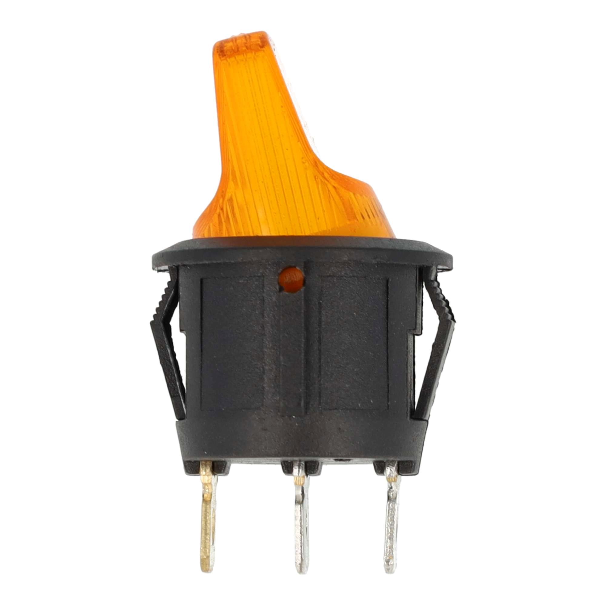MINI TUIMELSCHAKELAAR ROND ON/OFF 12V 16A, LED 12V AMBER 2