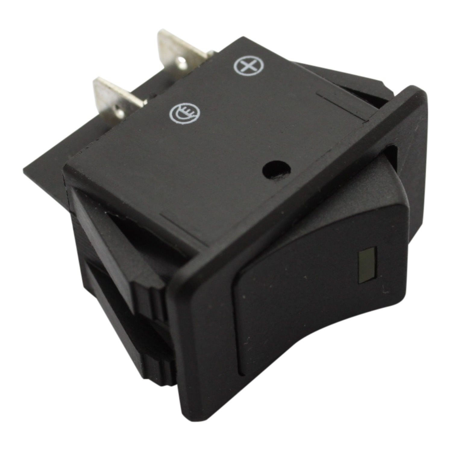 WIPSCHAKELAAR ON/OFF 20A 12V, 12V AMBER/ORANJE LED