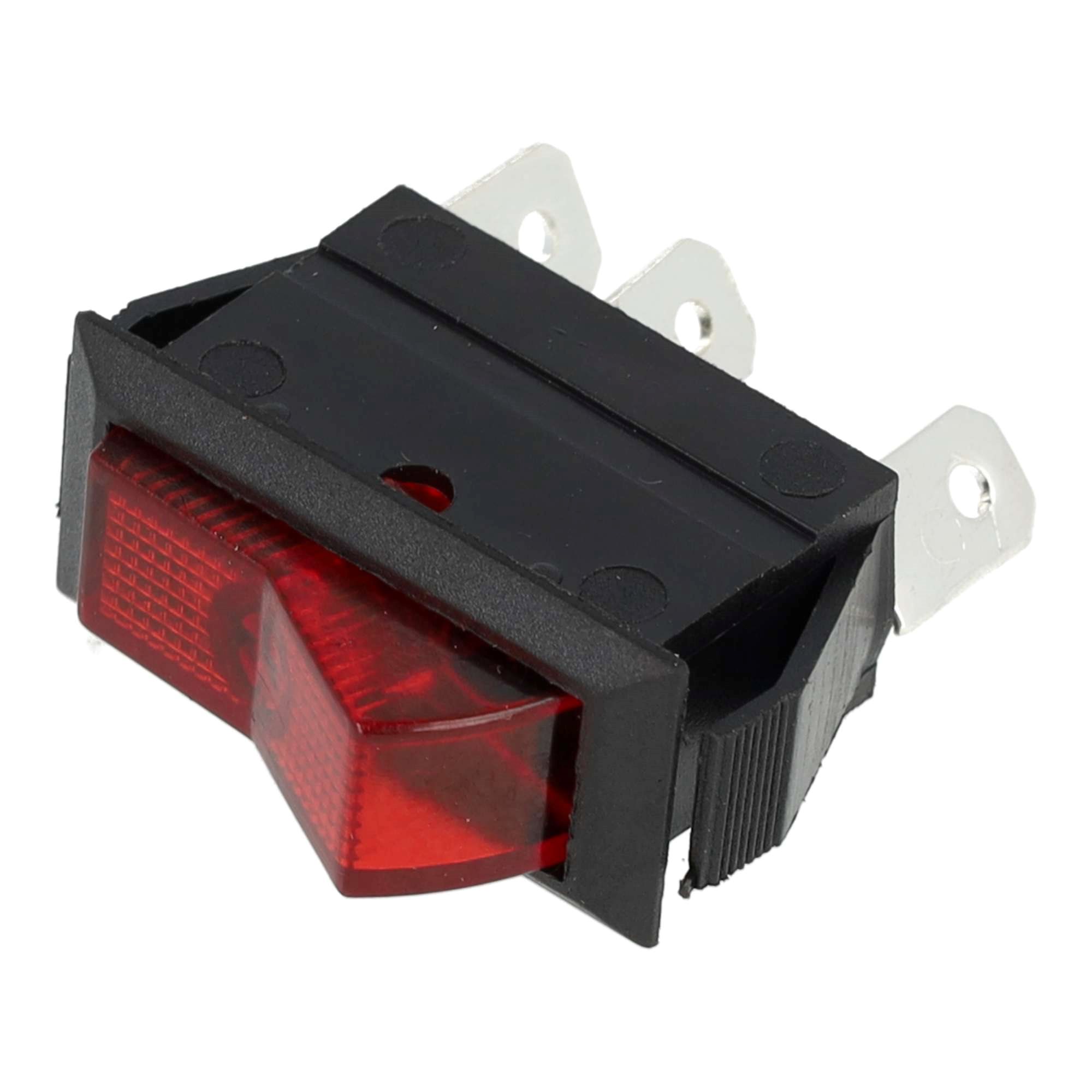WIPSCHAKELAAR ON/OFF 12V 20A ROOD , 12V LAMP