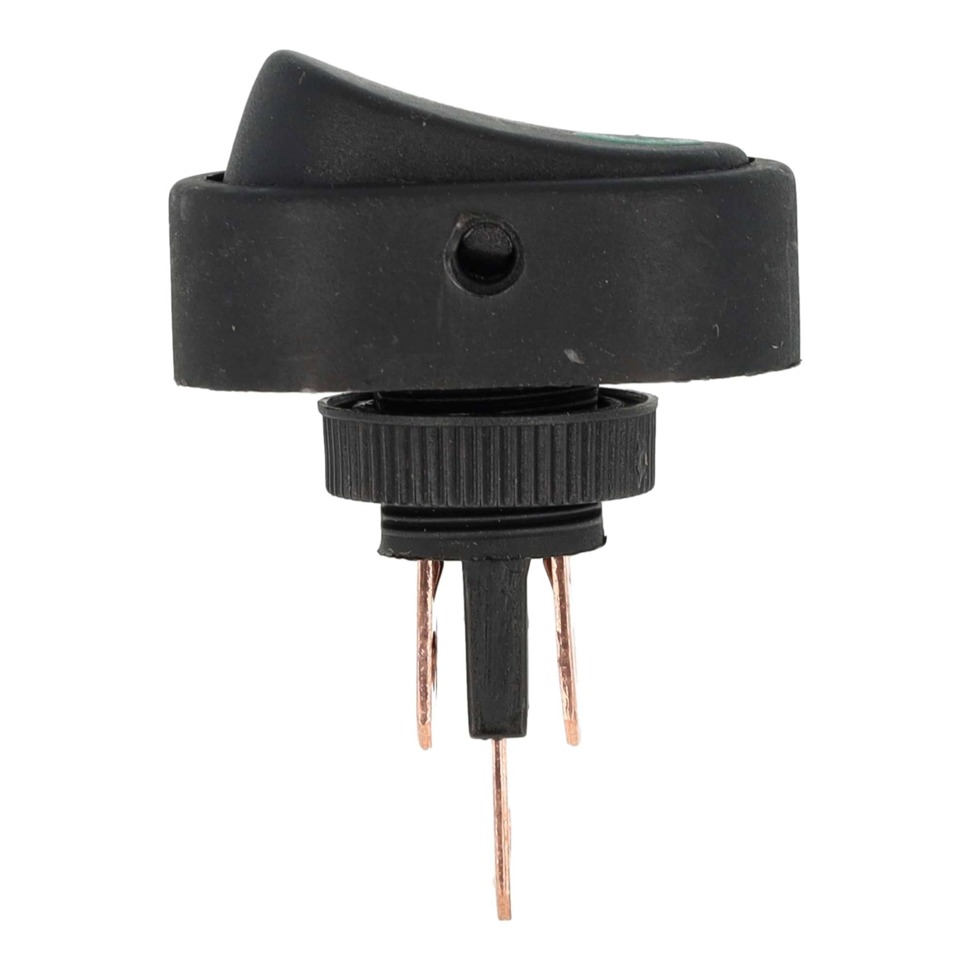 WIPSCHAKELAAR ON/OFF OVAAL GROEN 12V 16A, 12V LAMP 2