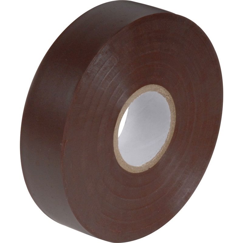 ISOLATIETAPE PVC BRUIN 10METER 15MM