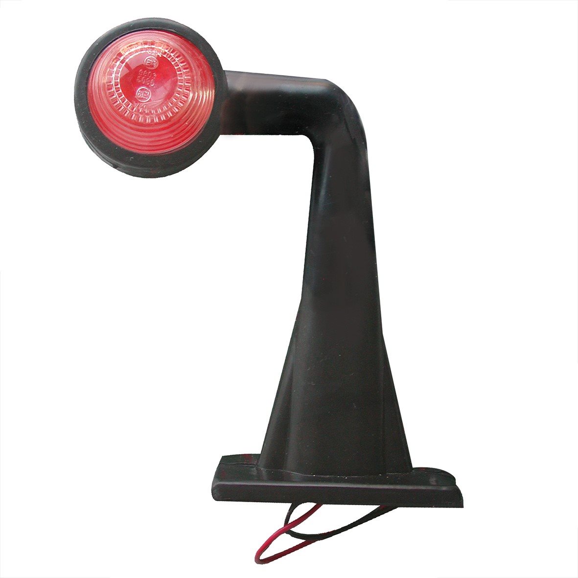 BREEDTELICHT ROOD/WIT 185MM HAAKS