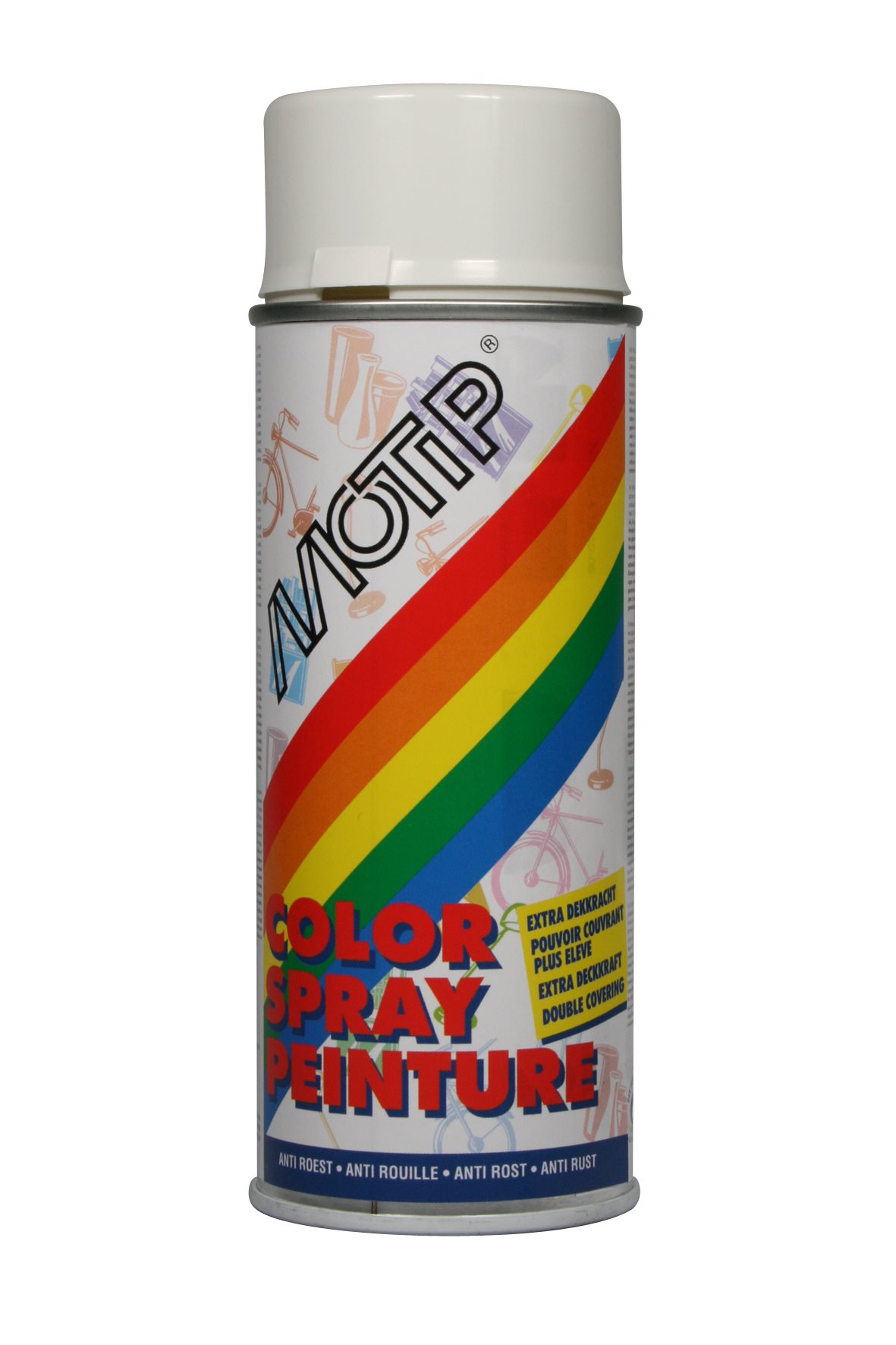 MOTIP COLOURSPRAY HOOGGLANS RAL 9010 HELDER WIT