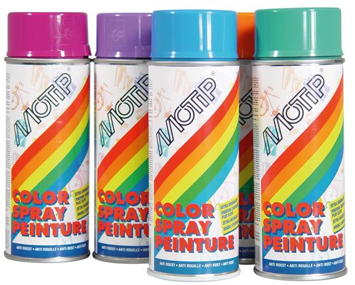 MOTIP COLOURSPRAY HOOGGLANS RAL 2004 HELDER ORANJE