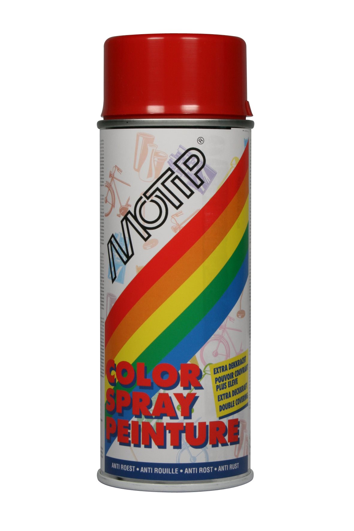MOTIP COLOURSPRAY HOOGGLANS RAL 3000 VUURROOD
