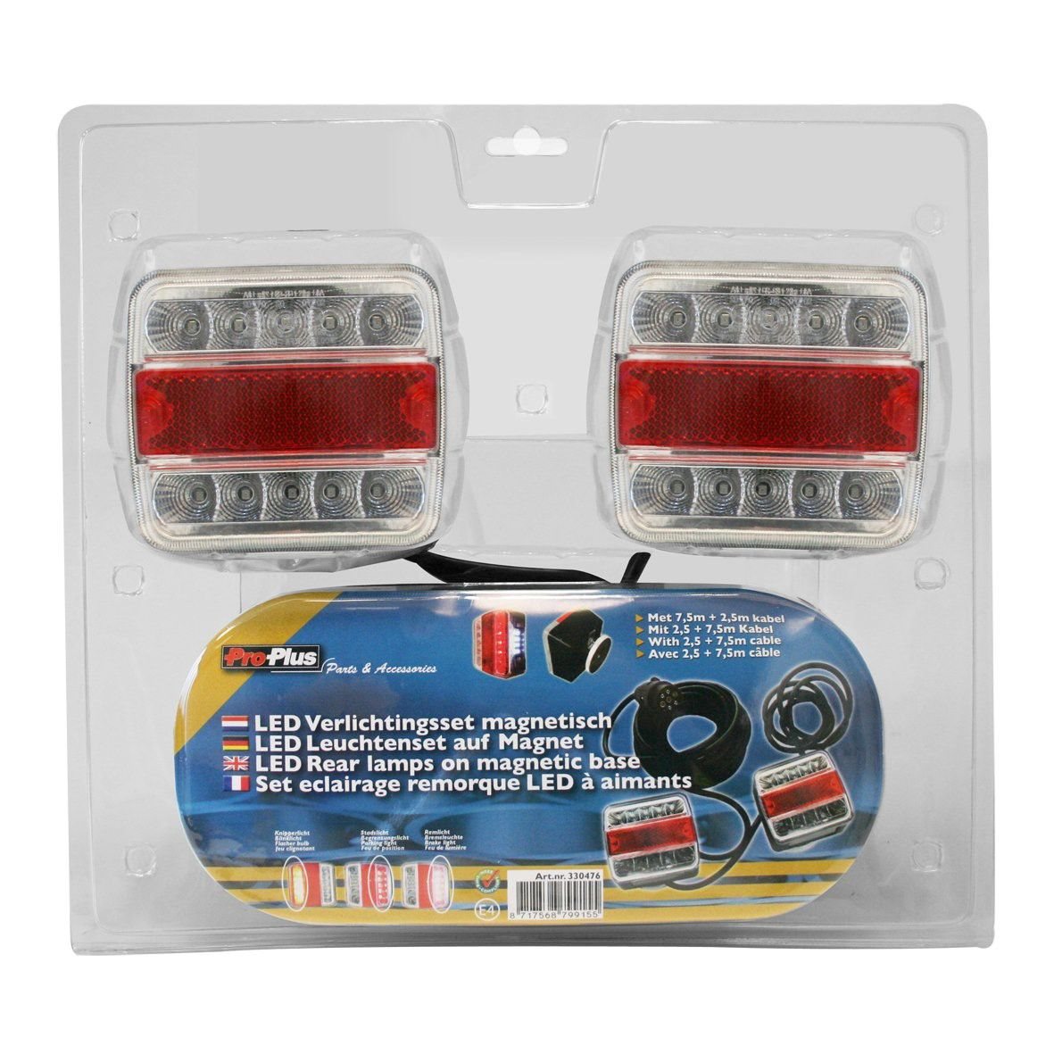 VERLICHTINGSSET LED MET MAGNETEN 7,5+2,5M KABEL -13 POLIGE STEKKER 2