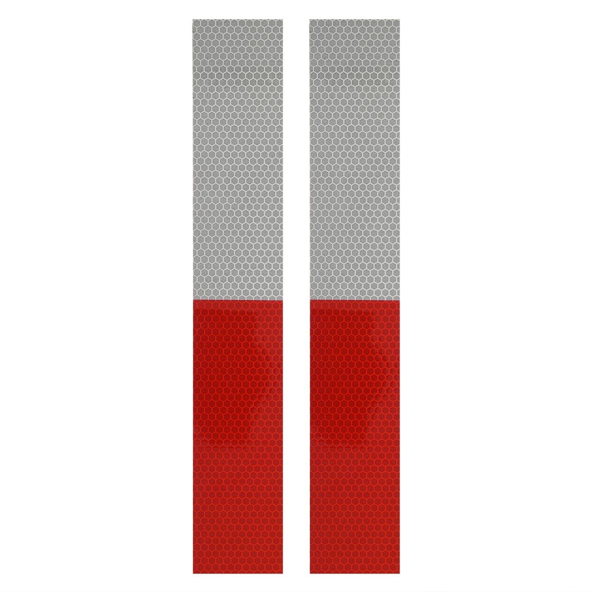 REFLECTEREND TAPE 5X30CM ROOD/WIT  SET VAN 2 STUKS