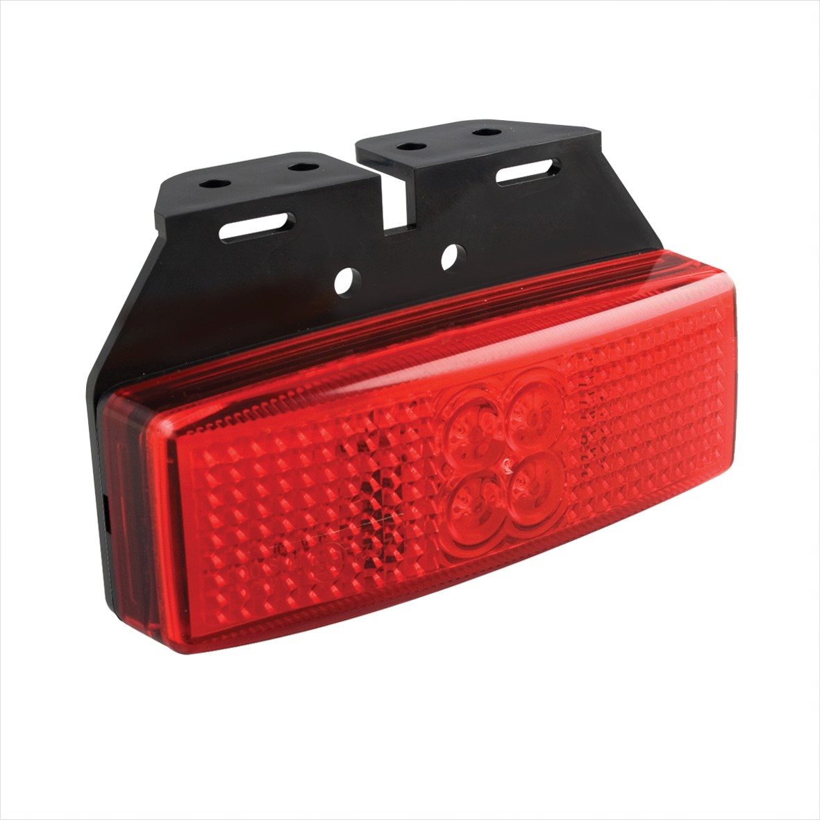 MARKERINGSLAMP 12/24V ROOD 110X40MM LED MET HOUDER