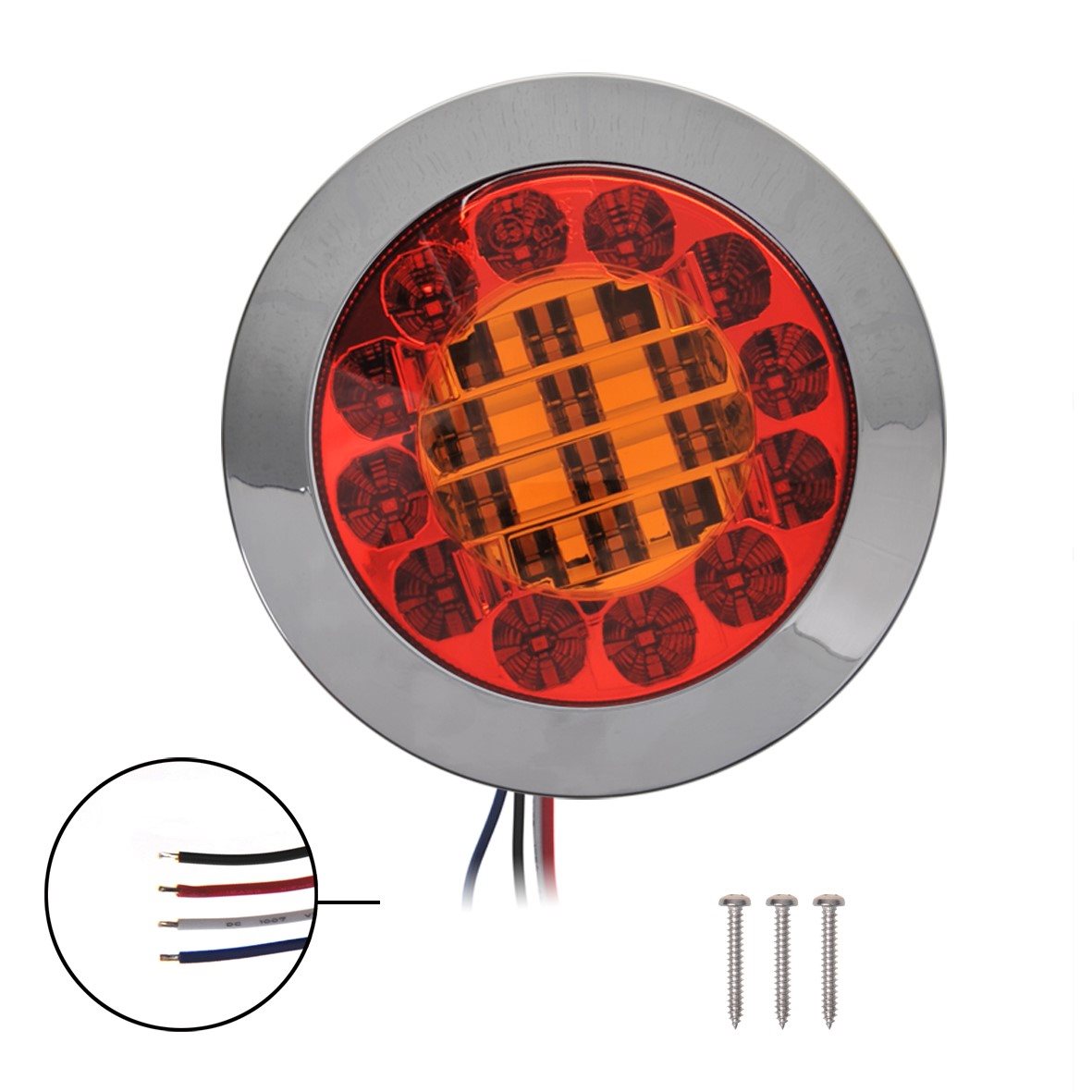 ACHTERLICHT 3 FUNCTIES 122MM 24LED CHROOM 2