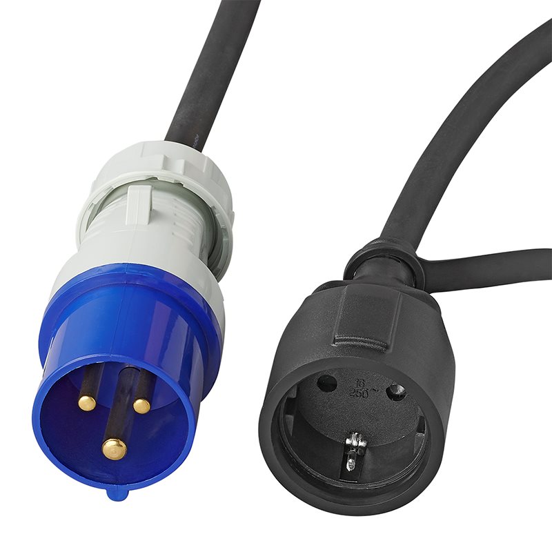 VERLOOPKABEL 150CM 3X2,5MM² VAN CEE STEKKER NAAR SCHUKO STEKKERDOOS 4