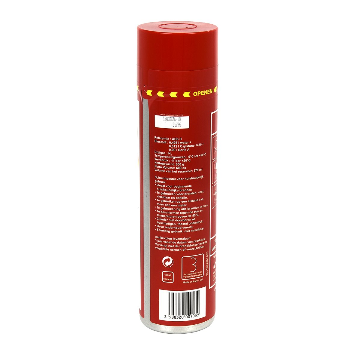 BRANDBLUSSER 0,6L AB F SCHUIM NL 2