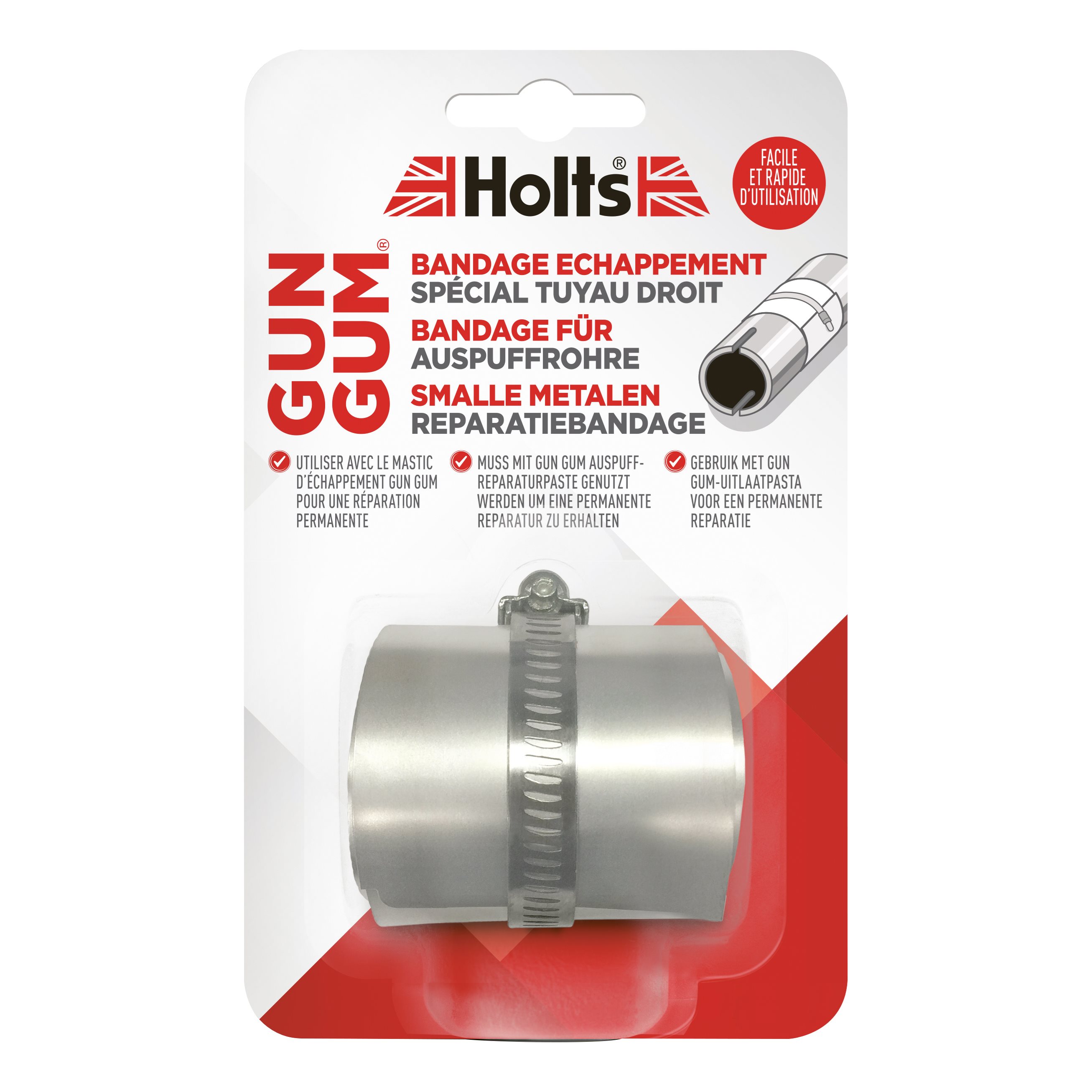HOLTS FLEXIWRAP RECHTE PIJP REPARATIE (204414)