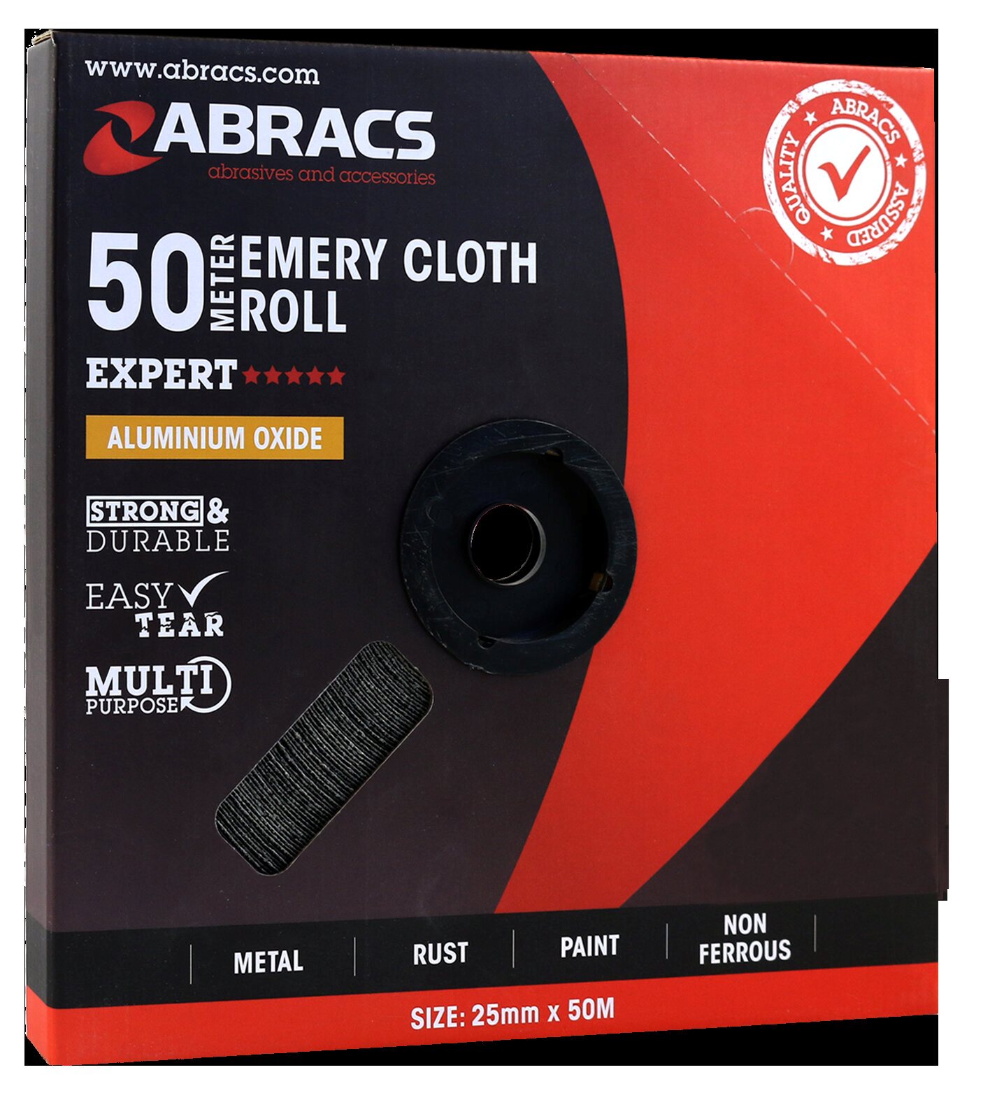 ABRACS SCHUURLINNEN 25 MM X 50 MTR X 100K