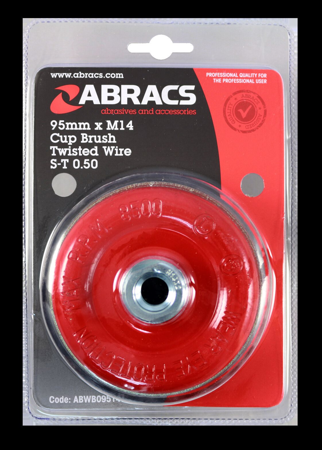 ABRACS 95 MM X M14 T/KNOOP DRAADBORSTEL