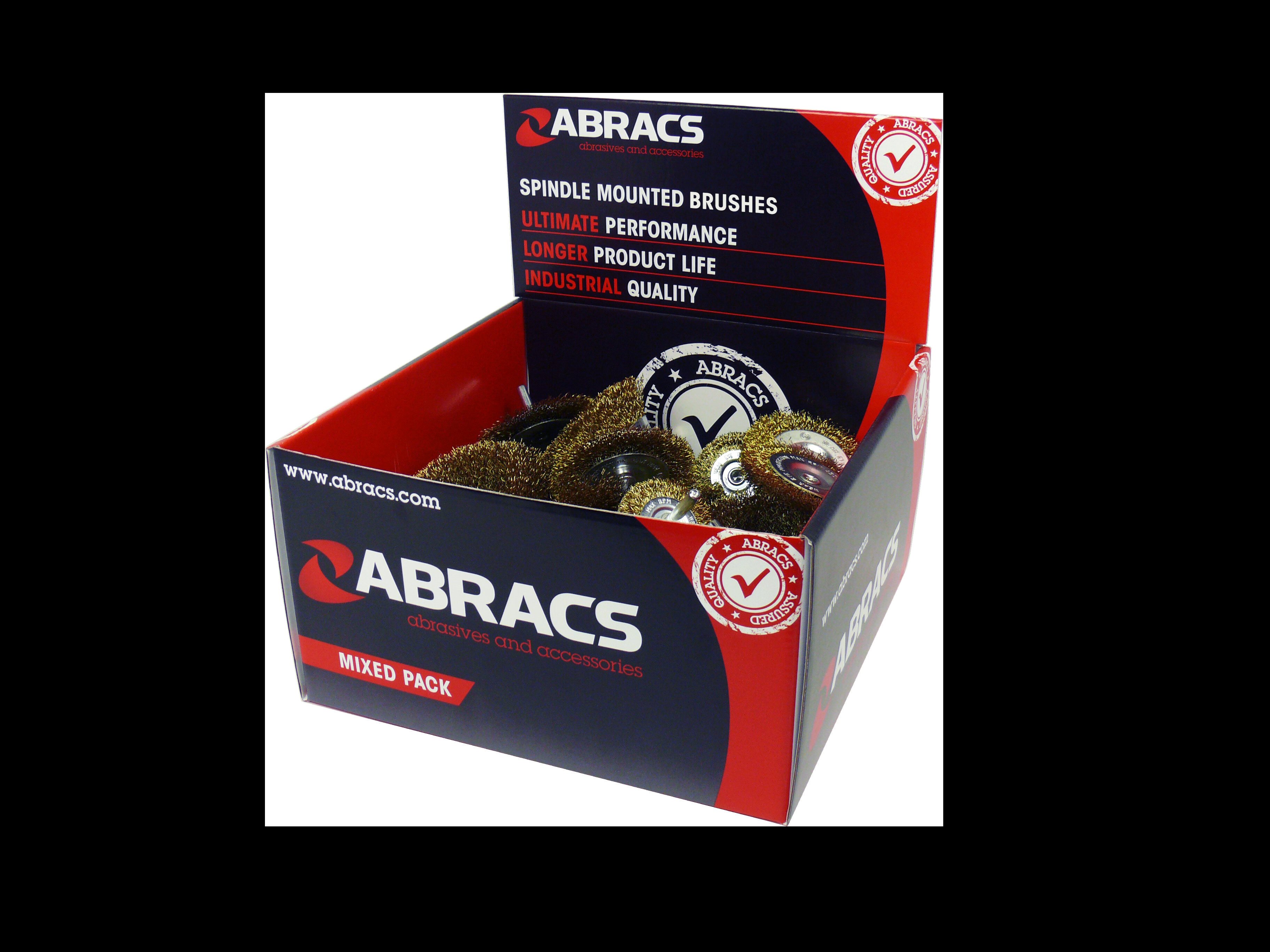 ABRACS 40 DELIG OP SPINDEL GEMONTEERDE BORSTELDISPLAY