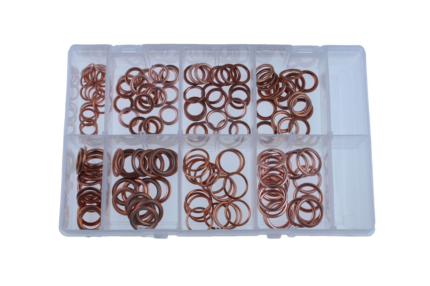 ASSORTIMENT AFDICHTRINGEN GEVULD KOPER KLEIN 160-DELIG 2