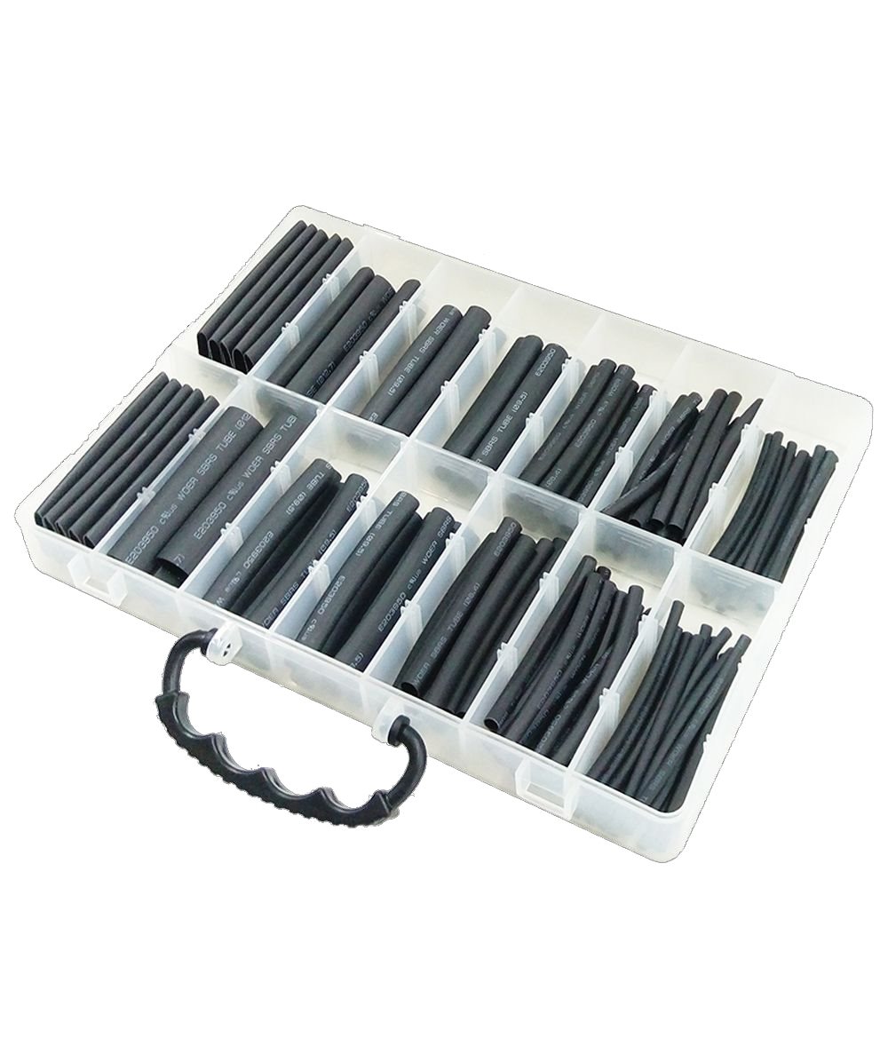 ASSORTIMENT PRO KRIMPKOUS 3:1 ZWART 120-DELIG (MET LIJMLAAG)