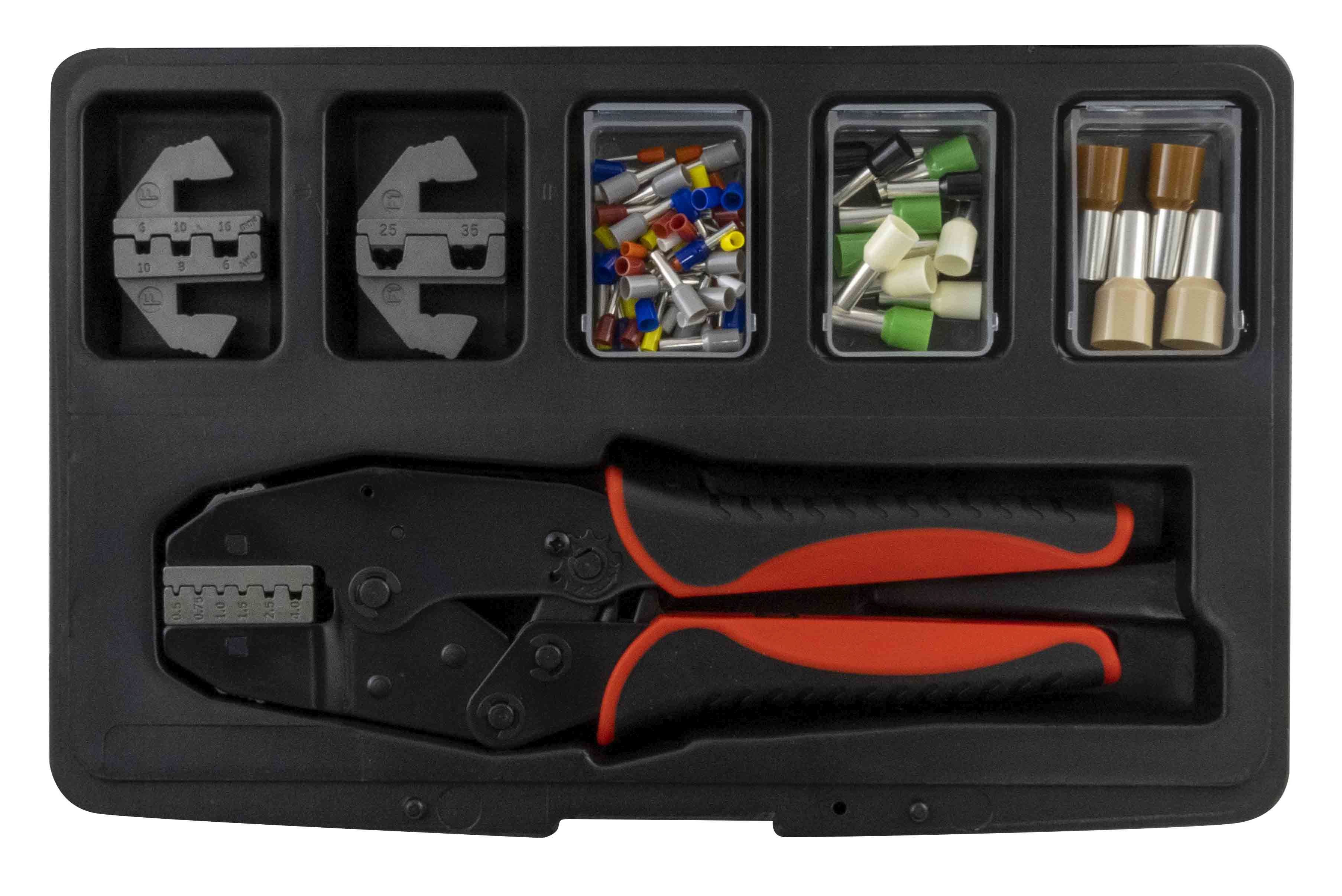 ASSORTIMENT VOOR ADEREINDHULZEN + TOOL 83-DELIG