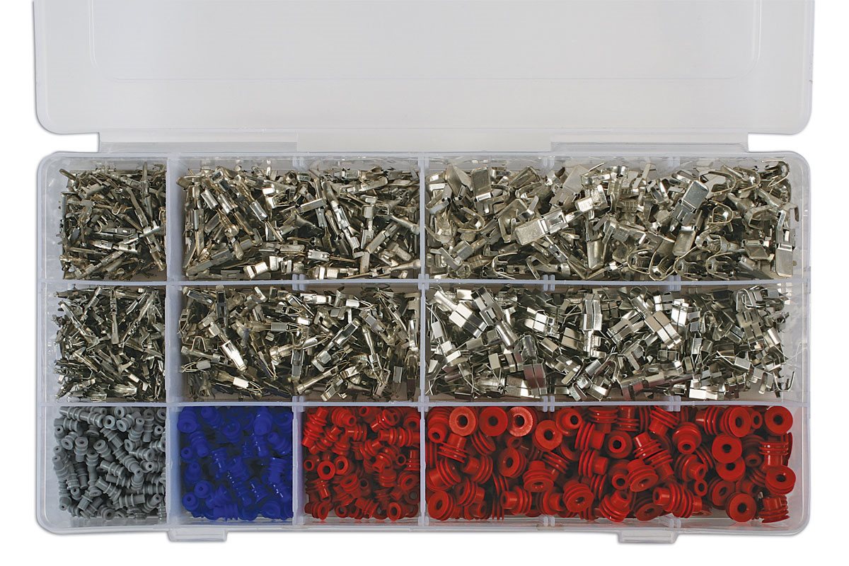ASSORTIMENT ONGEISOLEERD KABELSCHOENEN EN SEALS VAG #1,5 #3,5 #6,3MM 1200-DELIG