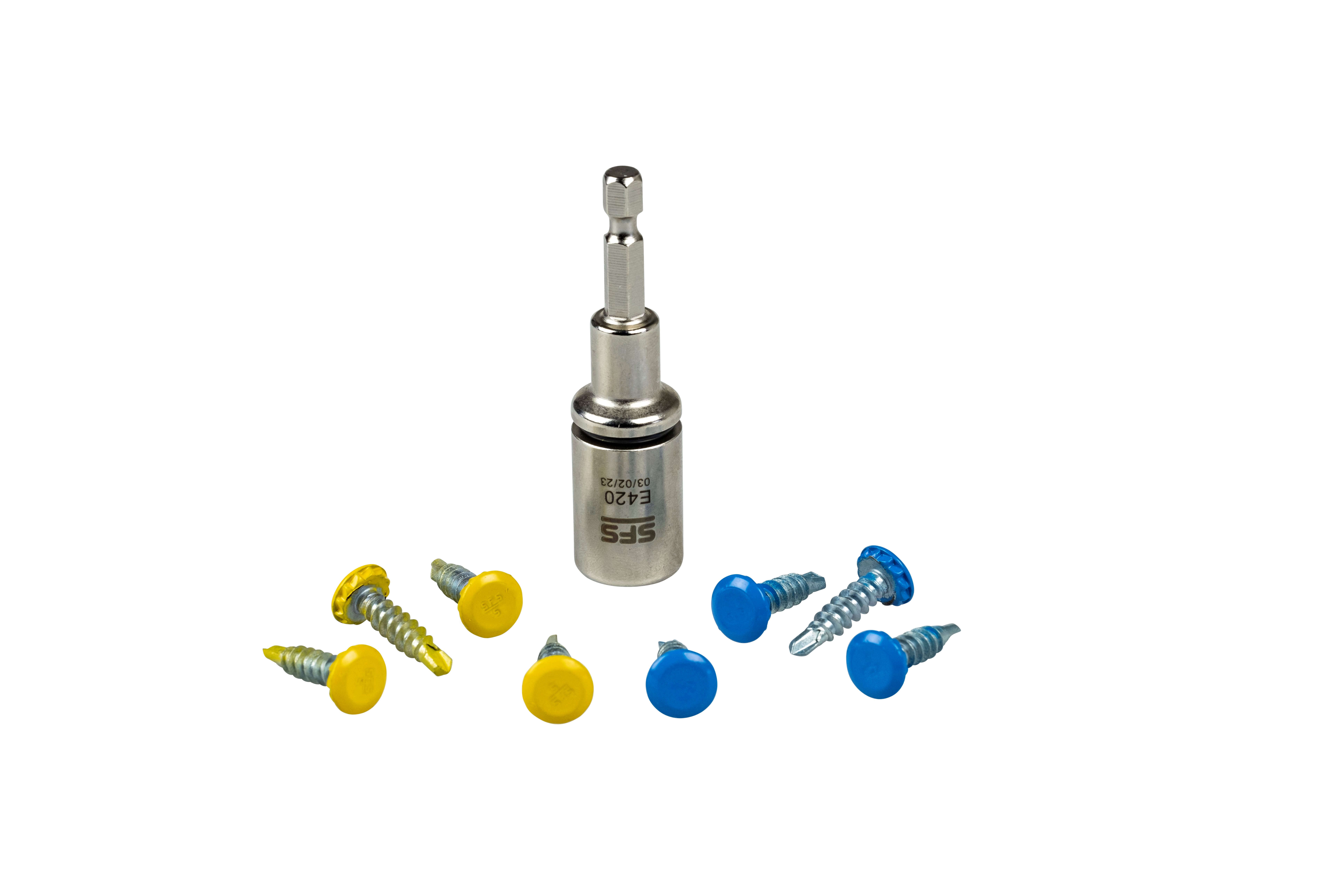ASSORTIMENT KENTEKENPLAATSCHROEVEN + TOOL 41-DELIG