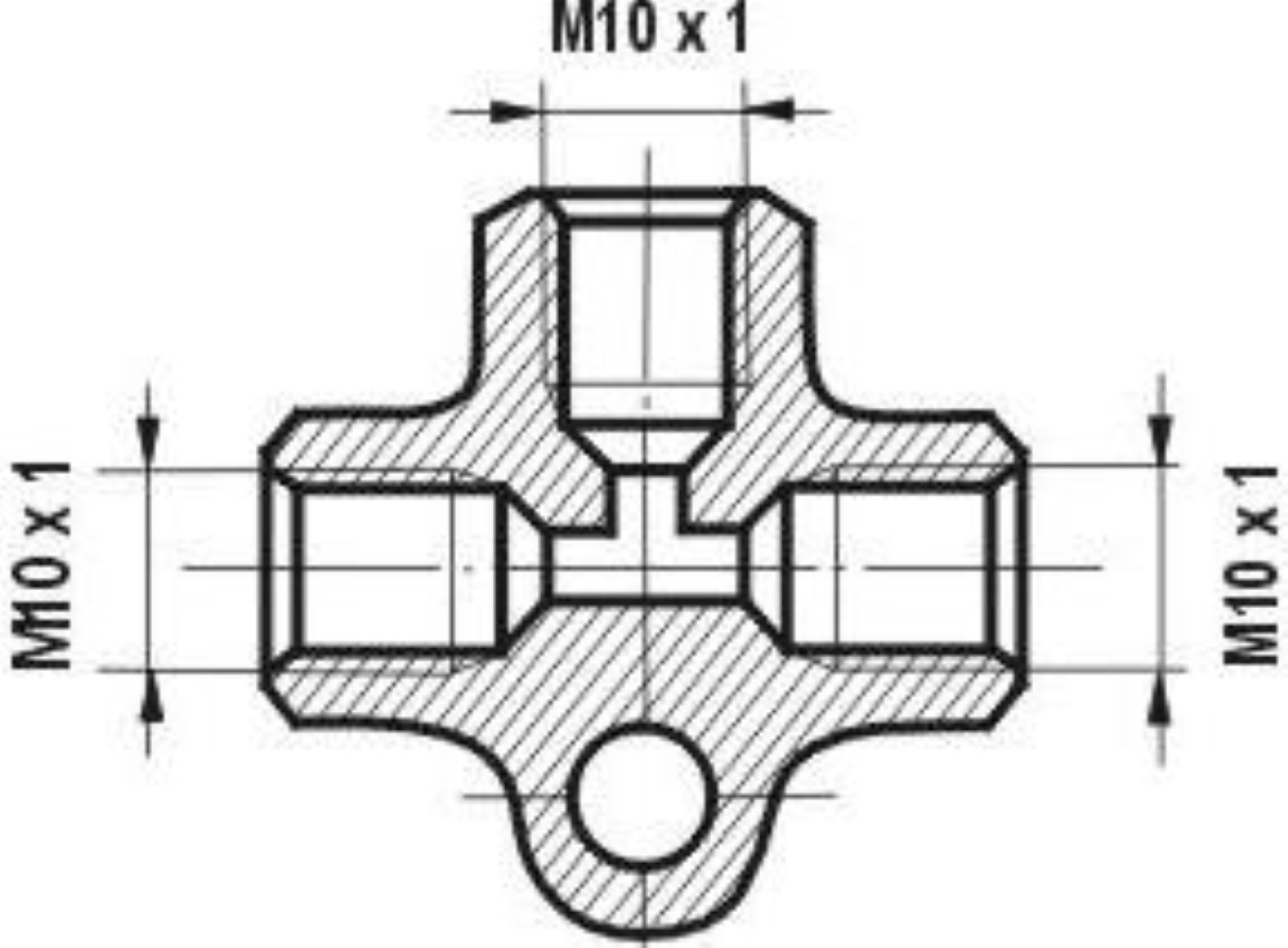 T-VERBINDER M10X1 2