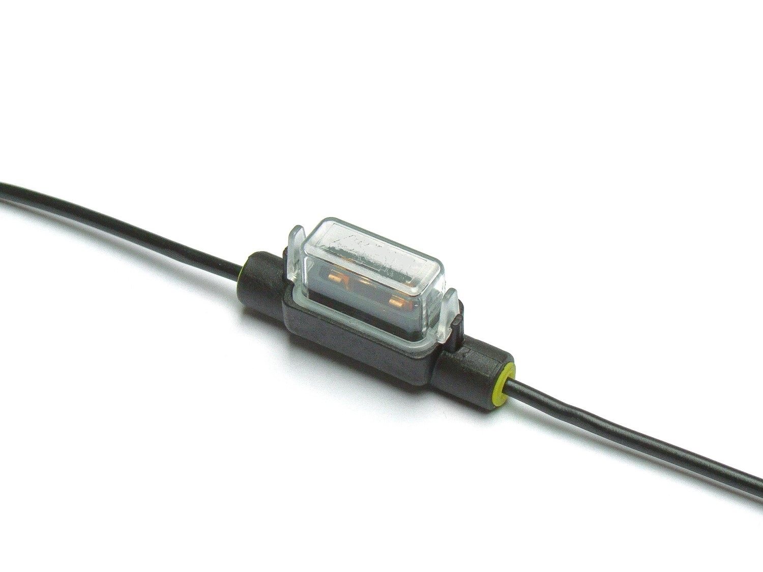 ZEKERINGHOUDER MINI LOW PROFILE 1,5MM² ZWARTE KABEL